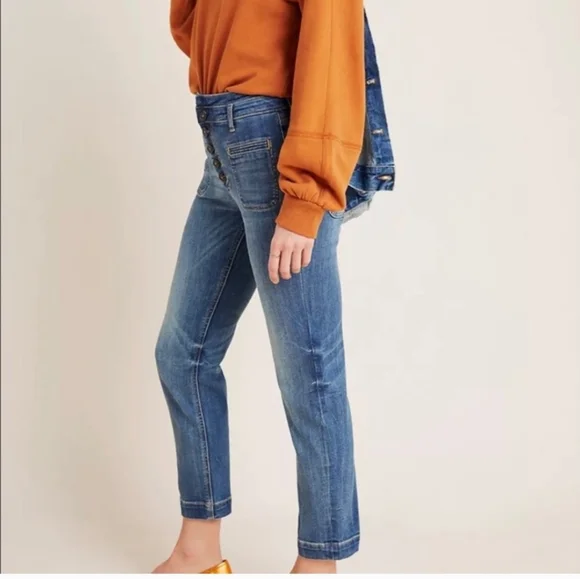 NWT Anthropologie Pilcro High Rise Slim Jeans Size 32 - Picture 2 of 7